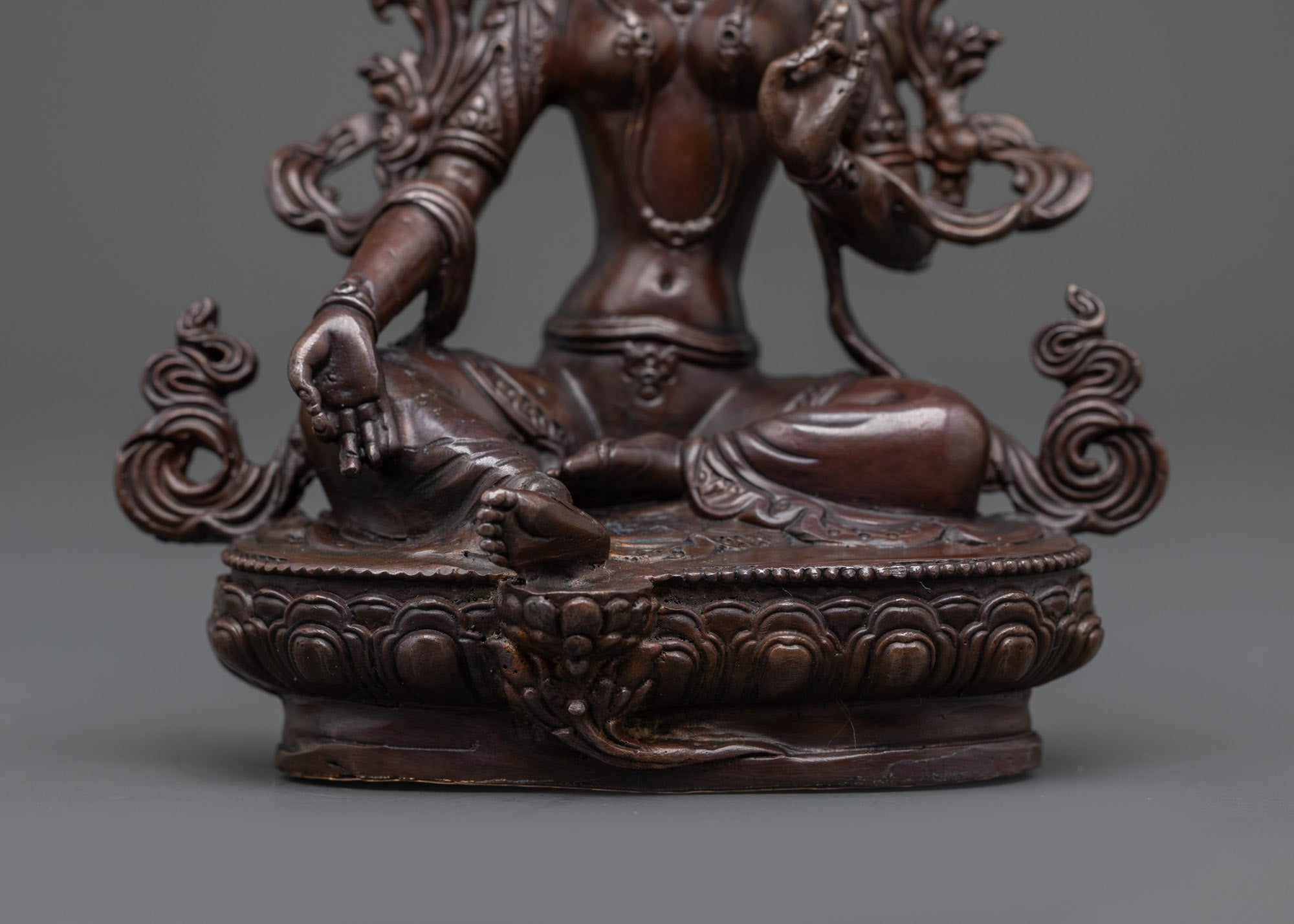 Tibetan Green Tara – Handmade Buddhist Goddess Statue for Altar