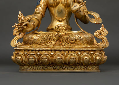 White Umbrella Goddess Dukar – Handcrafted Decorative Sculpture