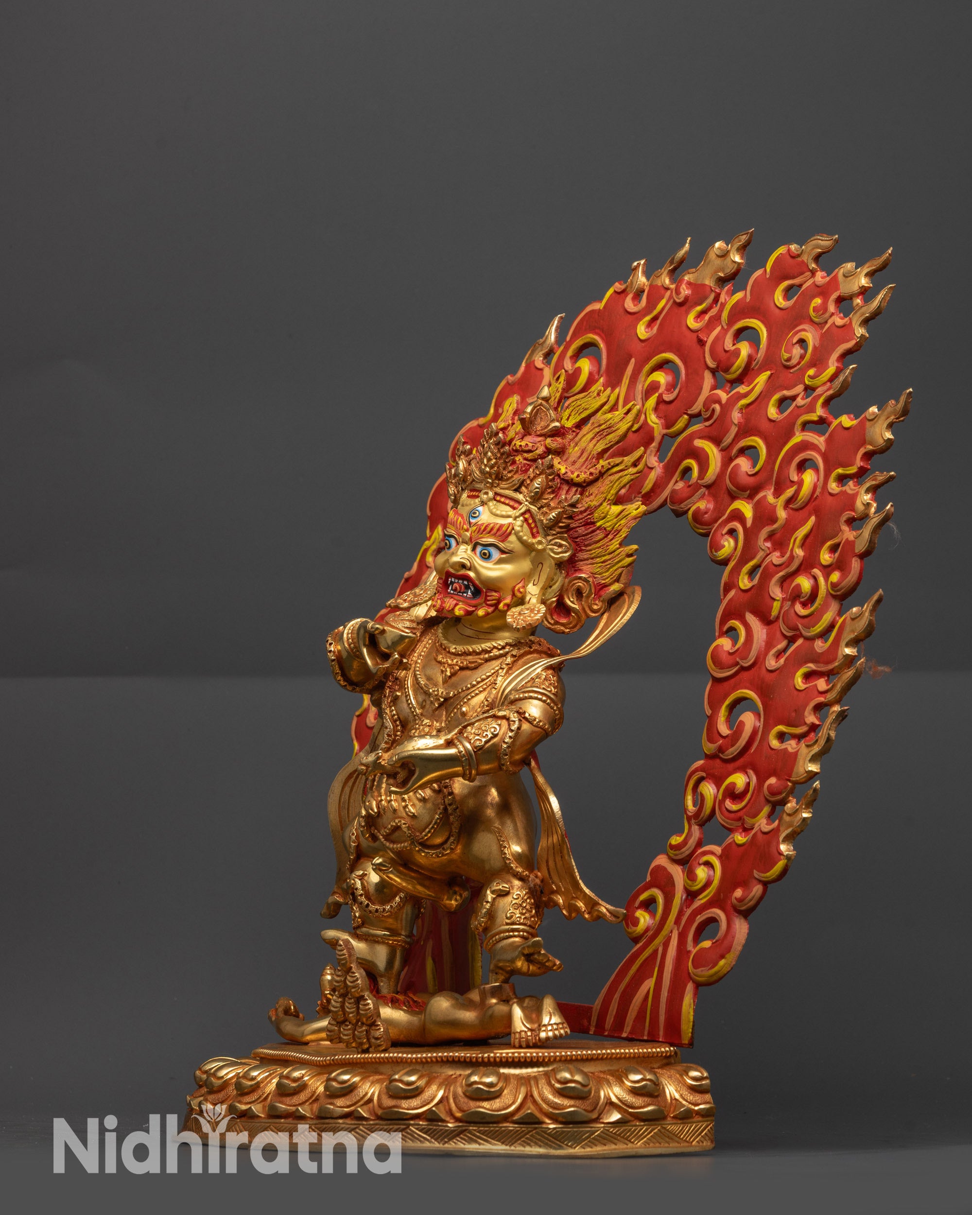 Tibetan Wealth Deity Black Dzambhala Statue
