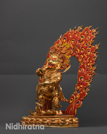 Tibetan Wealth Deity Black Dzambhala Statue