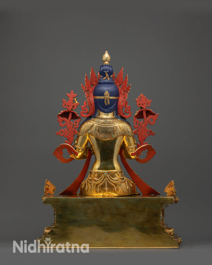 33" Enthroned Maitreya Buddha Statue | Future Buddha Statue from Nepal