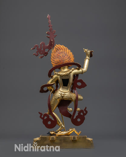 Exquisite Statue of Gold-Gilded Simha Mukha | Buddhist Art from Nepal