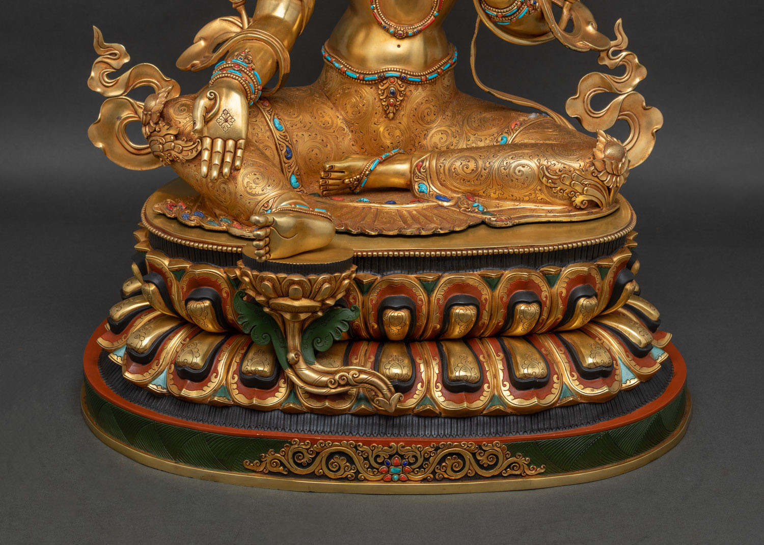 Beautiful Green Tara Statue from Nepal | Regal Goddess of Compassion