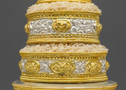 5-inch Handcrafted Tibetan Mandala | Sacred Copper Offering for Altars