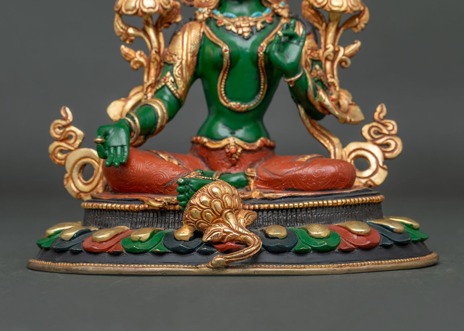 Green Tara Statue | Handmade Newari Craftsmanship