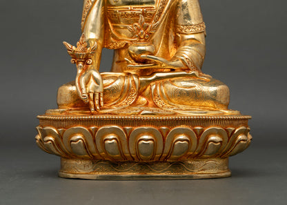 Healing Medicine Buddha Statue | 24K Gold Gilded Art