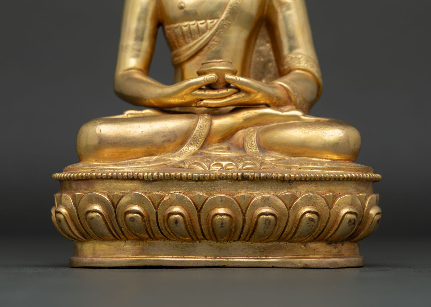 Gold Gilded Amitabha Buddha Statue | Handmade in Nepal