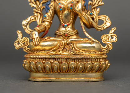 Himalayan White Tara Statue | Artisan-Made Nepalese Meditation Idol