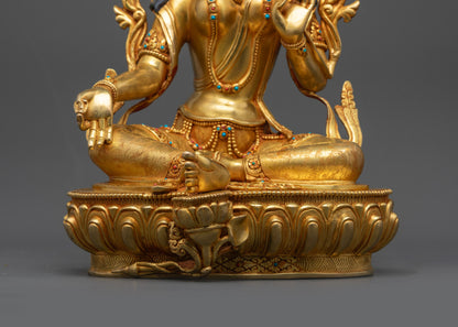 Channel Swift Help with Green Tara Sculpture | Handicrafted in Nepal