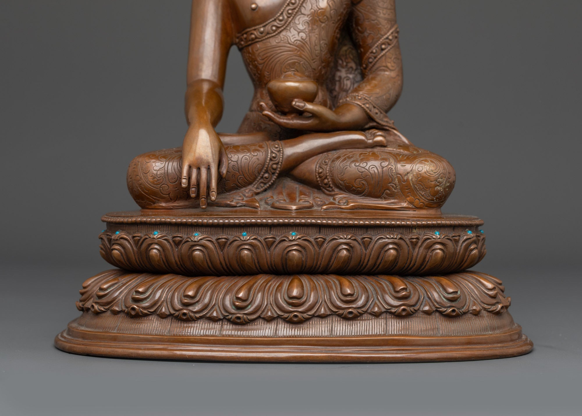 Oxidixed Shakyamuni Buddha Statue