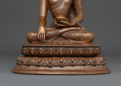 Oxidixed Shakyamuni Buddha Statue