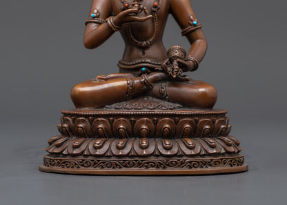 Handcrafted Oxidized Dorje Sempa Statue | Tibetan Buddhist Sculpture