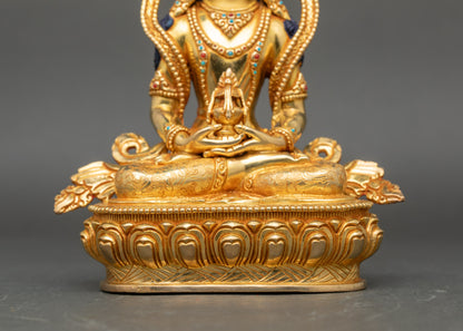 Amitayus Buddha Statue from Nepal – Meditation and Spiritual Decor