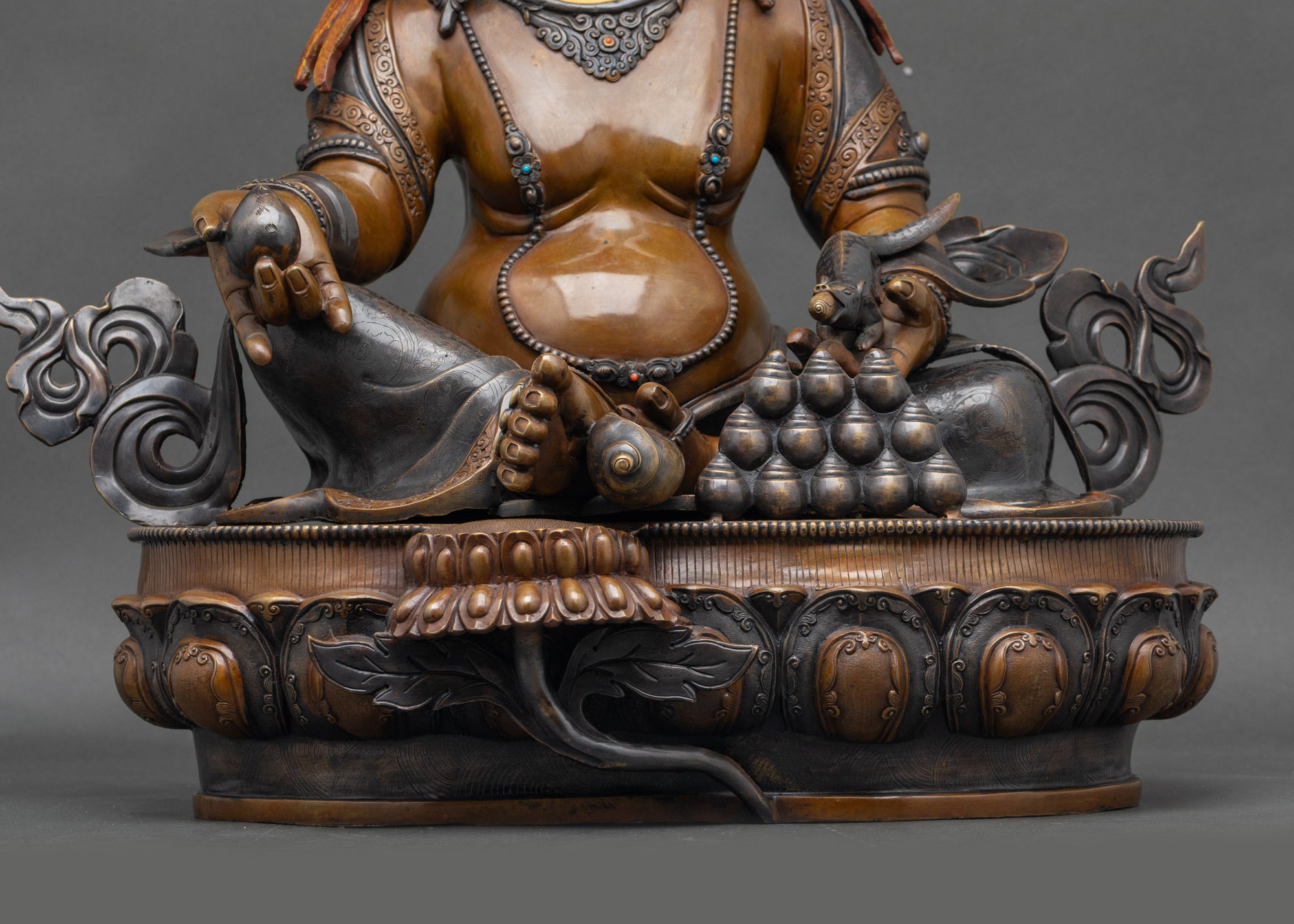 Nepalese Dzambhala Statue | Copper Craft for Wealth & Abundance