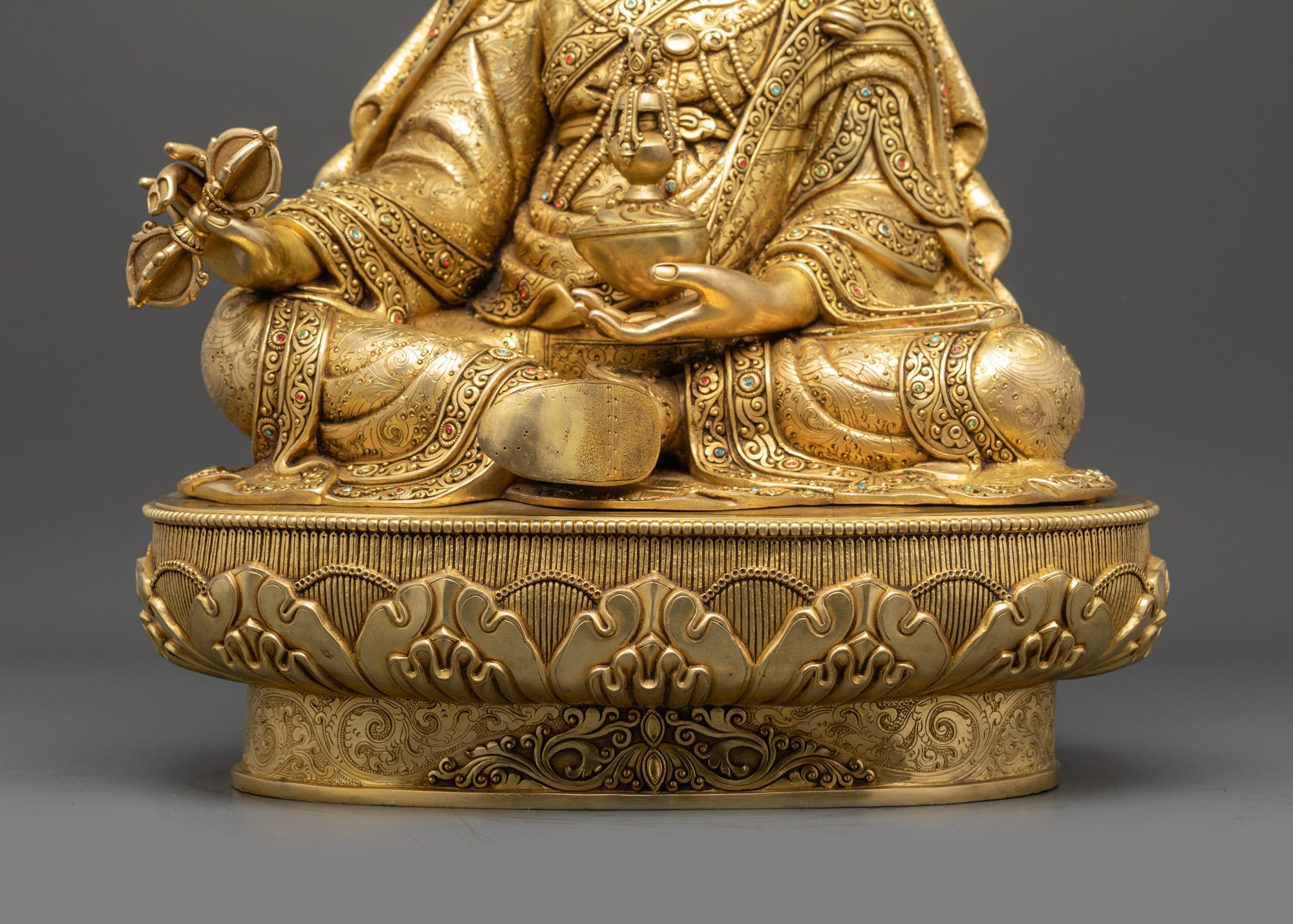 Guru Rinpoche Statue from Nepal | Lost-Wax Casted Buddhist Artwork