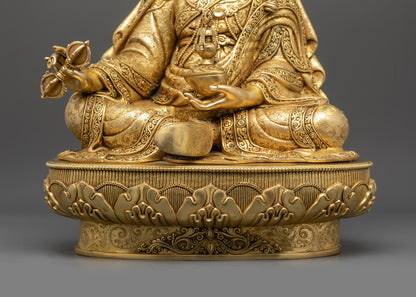 Guru Rinpoche Statue from Nepal | Lost-Wax Casted Buddhist Artwork