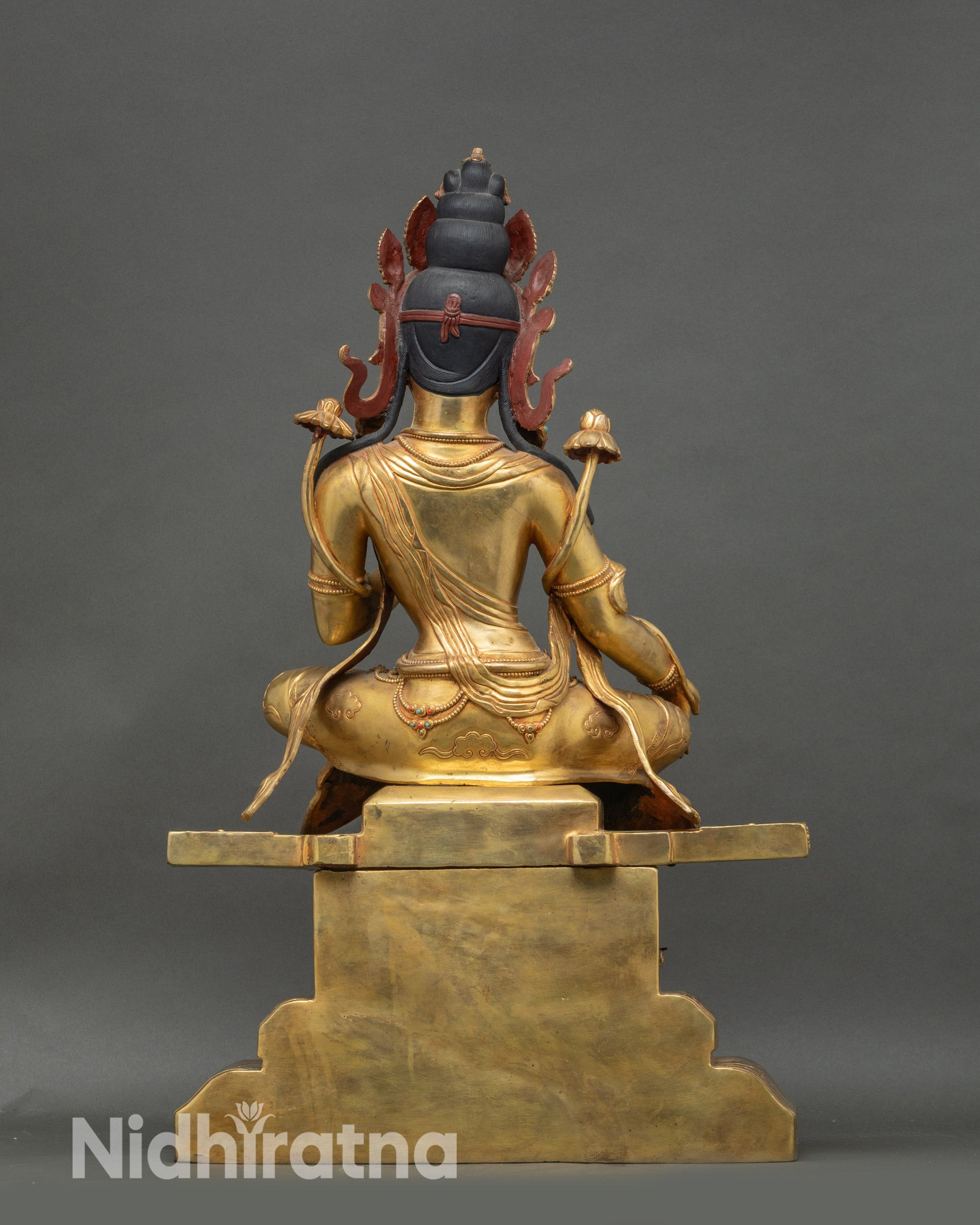 Green Tara Statue - Sacred Himalayan Goddess of Swift Protection