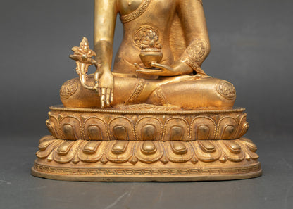 Tibetan Medicine Buddha Sculpture | Handcrafted in Nepal