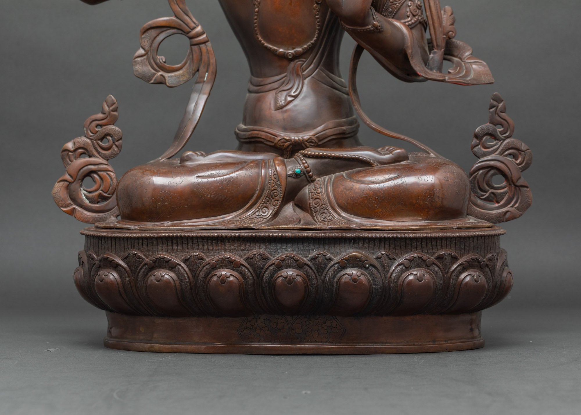 Manjushri Meditation Statue | Authentic Lost-Wax Copper Artwork from Nepal
