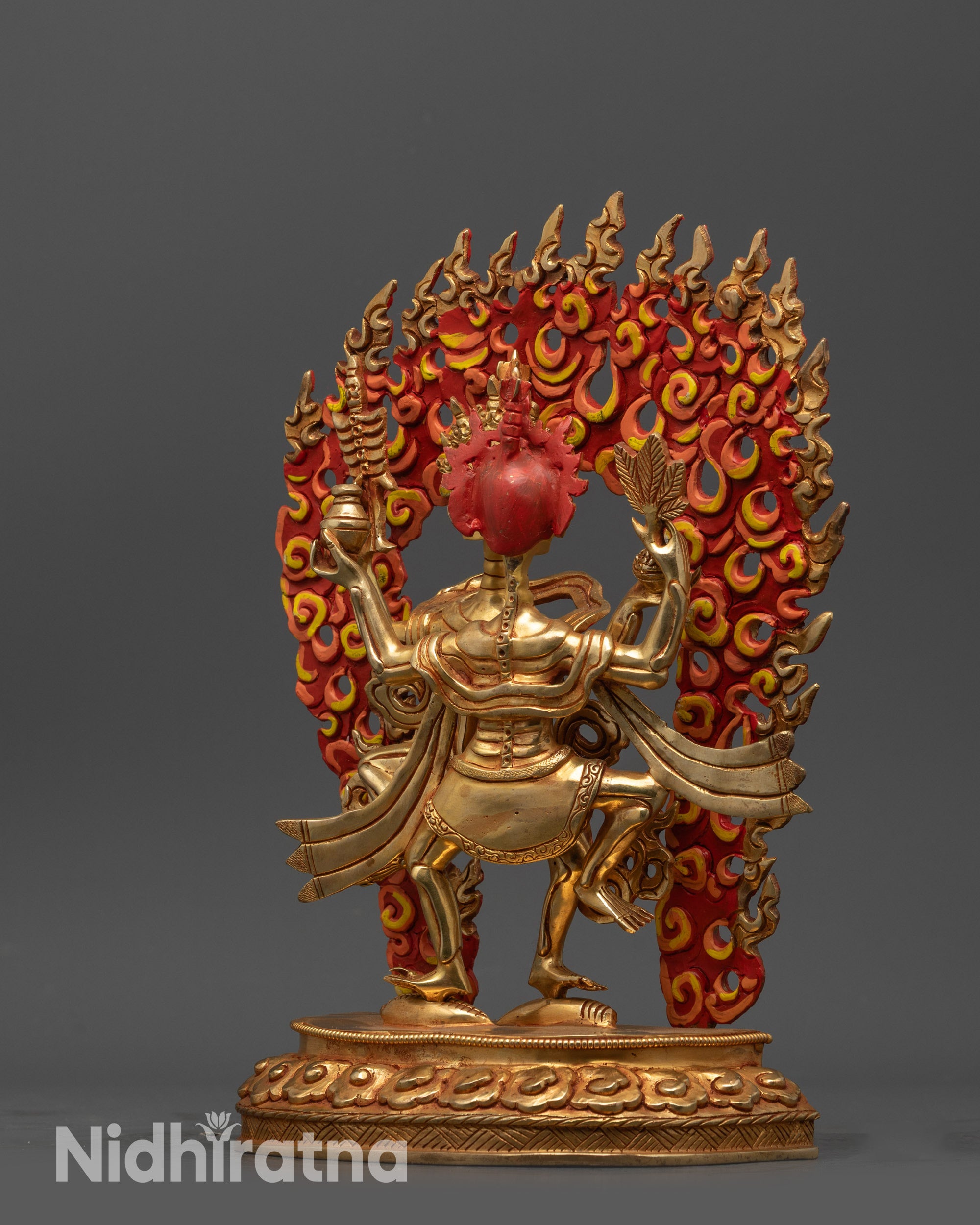 Statue of Dancing Chitipati | Sacred Buddhist Artwork from Nepal