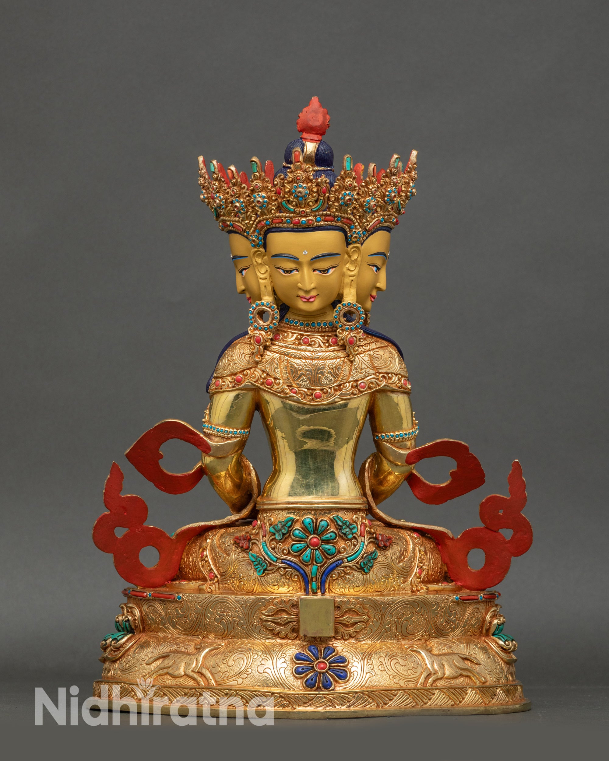 Premium Vairocana Buddha Statue | Traditional Spiritual Artwork