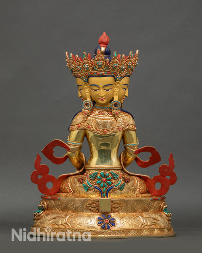 Premium Vairocana Buddha Statue | Traditional Spiritual Artwork
