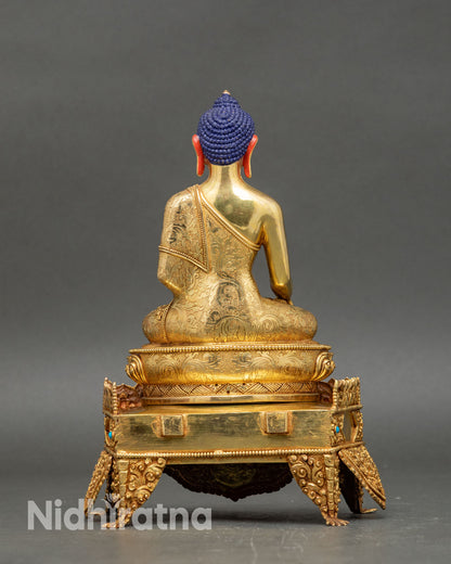 Enthroned Shakyamuni Buddha Statue | Handcrafted in Nepal