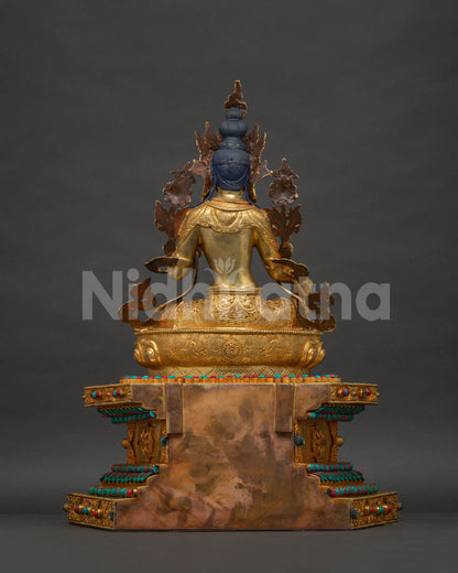 Green Tara with Throne