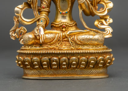 Seven-Eyed White Tara Statue for Home Altar & Meditation Spaces