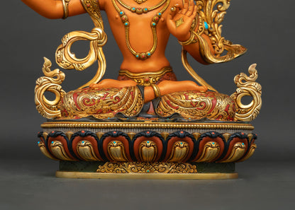 Manjushri Statue |  Hand-Painted Buddhist Artwork