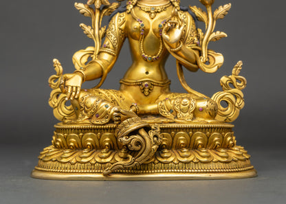 Premium Green Tara Statue – Swift Protection and Fearless Blessings