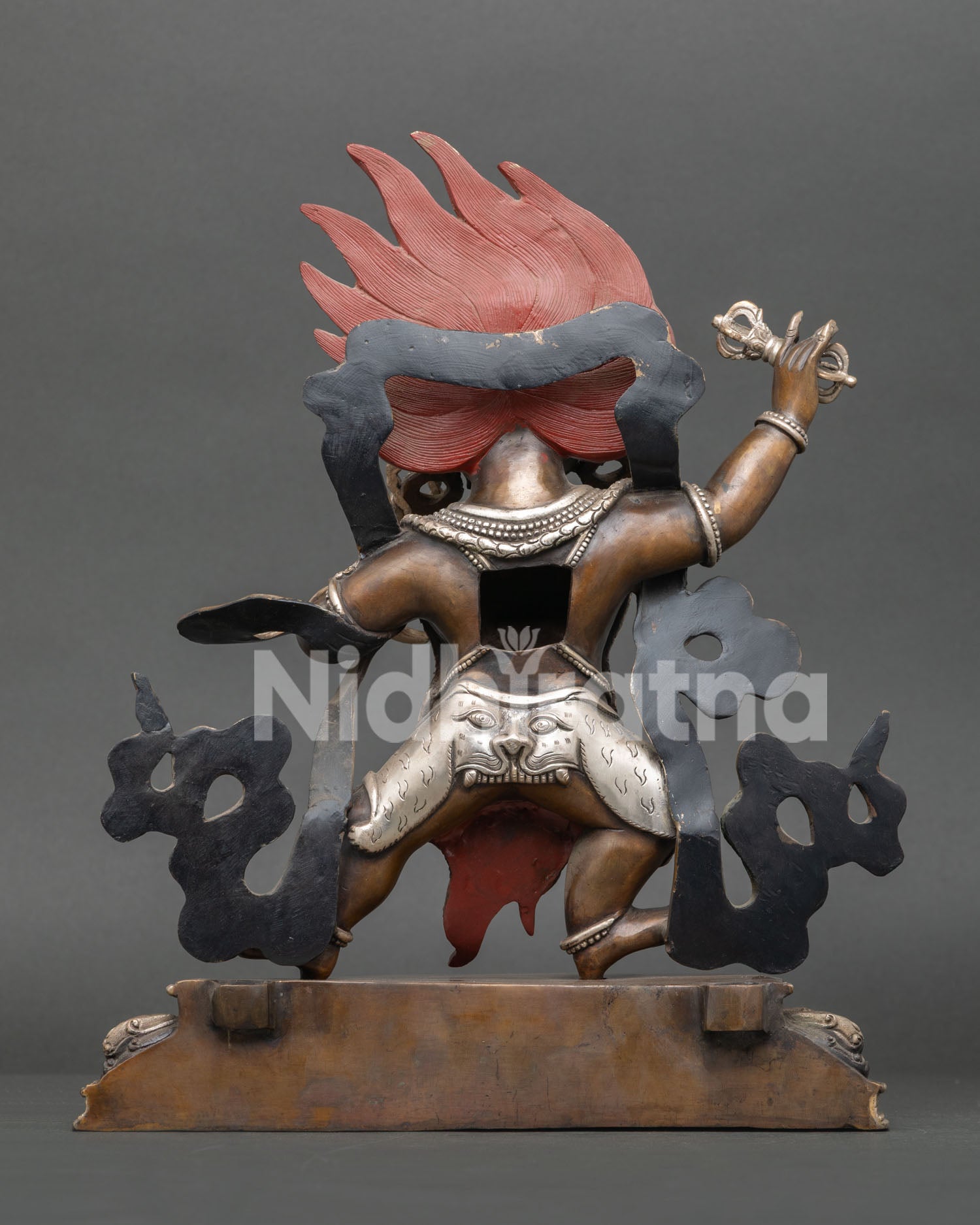 Oxidized Copper Vajrapani Statue | Sacred Tibetan Buddhist Sculpture