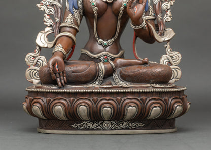 White Tara Statue for Altar | Buddhist Sculpture for Healing and Longevity