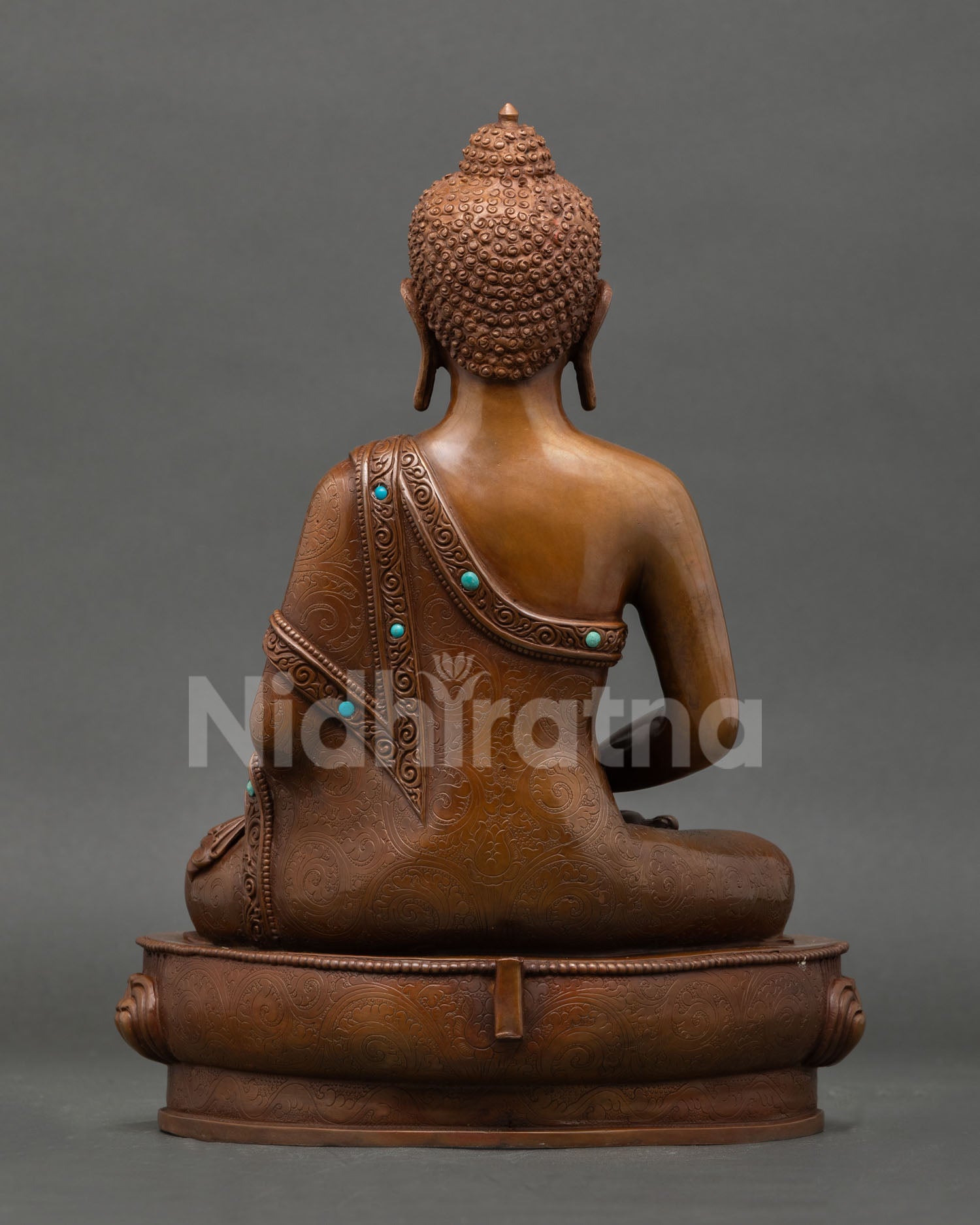Amitabha Buddha Statue – Oxidized Copper Artwork