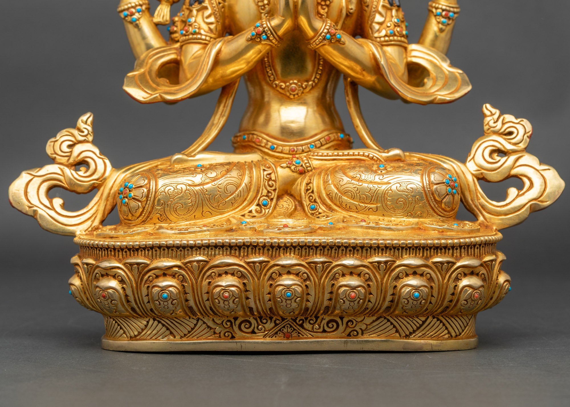 Four-Armed Avalokiteshvara Sculpture | Bodhisattva of Compassion