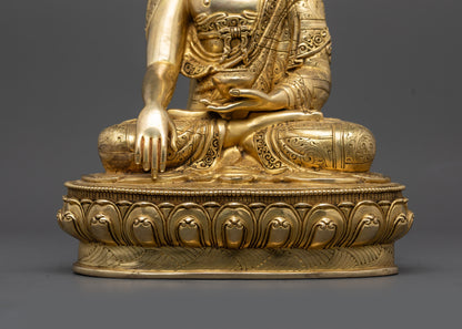 Tibetan Shakyamuni Buddha Statue | Traditional Himalayan Art Nepal