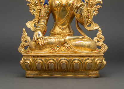 Buddhist White Tara Sculpture for Wisdom and Peace