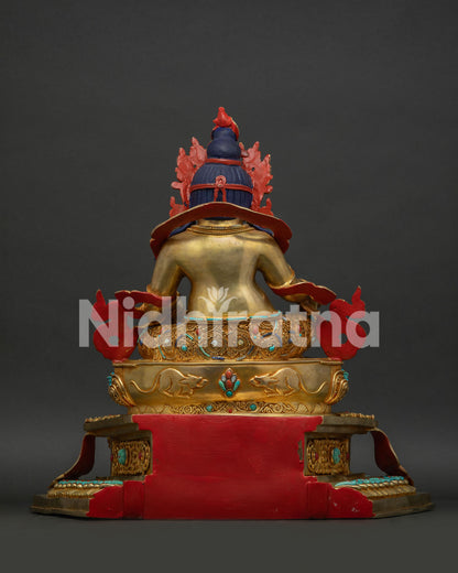 Dzambhala on Throne Statue | Buddhist Guardian of Wealth & Abundance