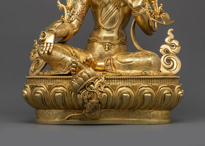17" Premium Green Tara Statue | Symbol of Compassion and Protection
