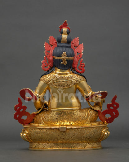 Dzambhala Statue | Hand-Carved Tibetan God of Wealth