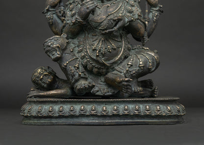 Four-Armed Mahakala Statue | Handcrafted Solid Bronze Figurine