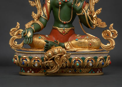 Green Tara Statue for Daily Meditation & Prayer | Handmade in Nepal