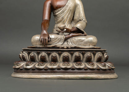 Enlightenment Teacher Shakyamuni Buddha – Oxidized Copper Statue