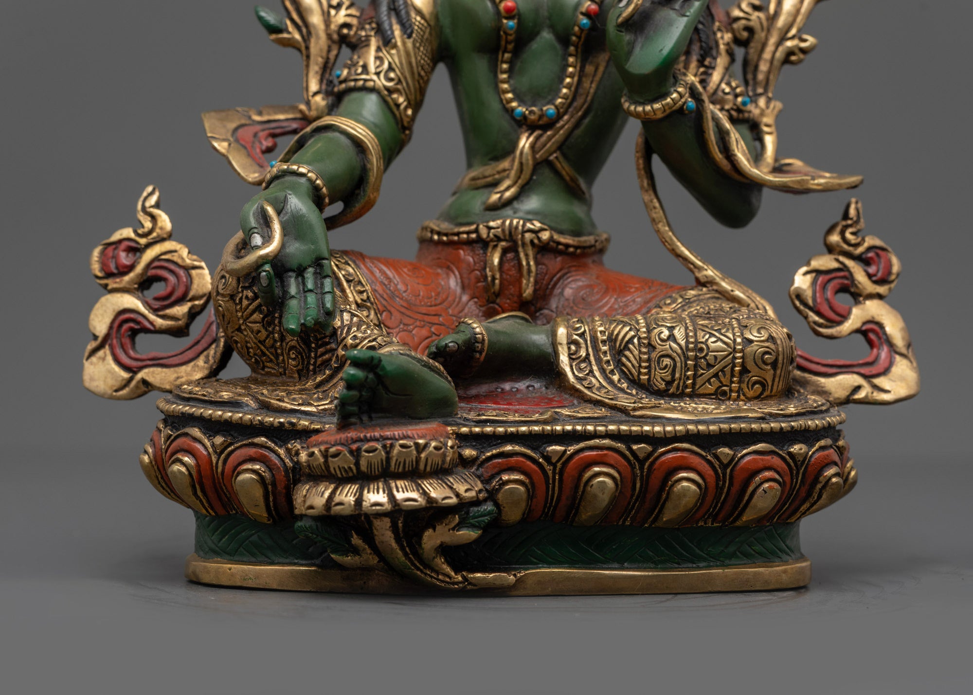 Tibetan Dolma Statue | Copper Statue of Green Tara