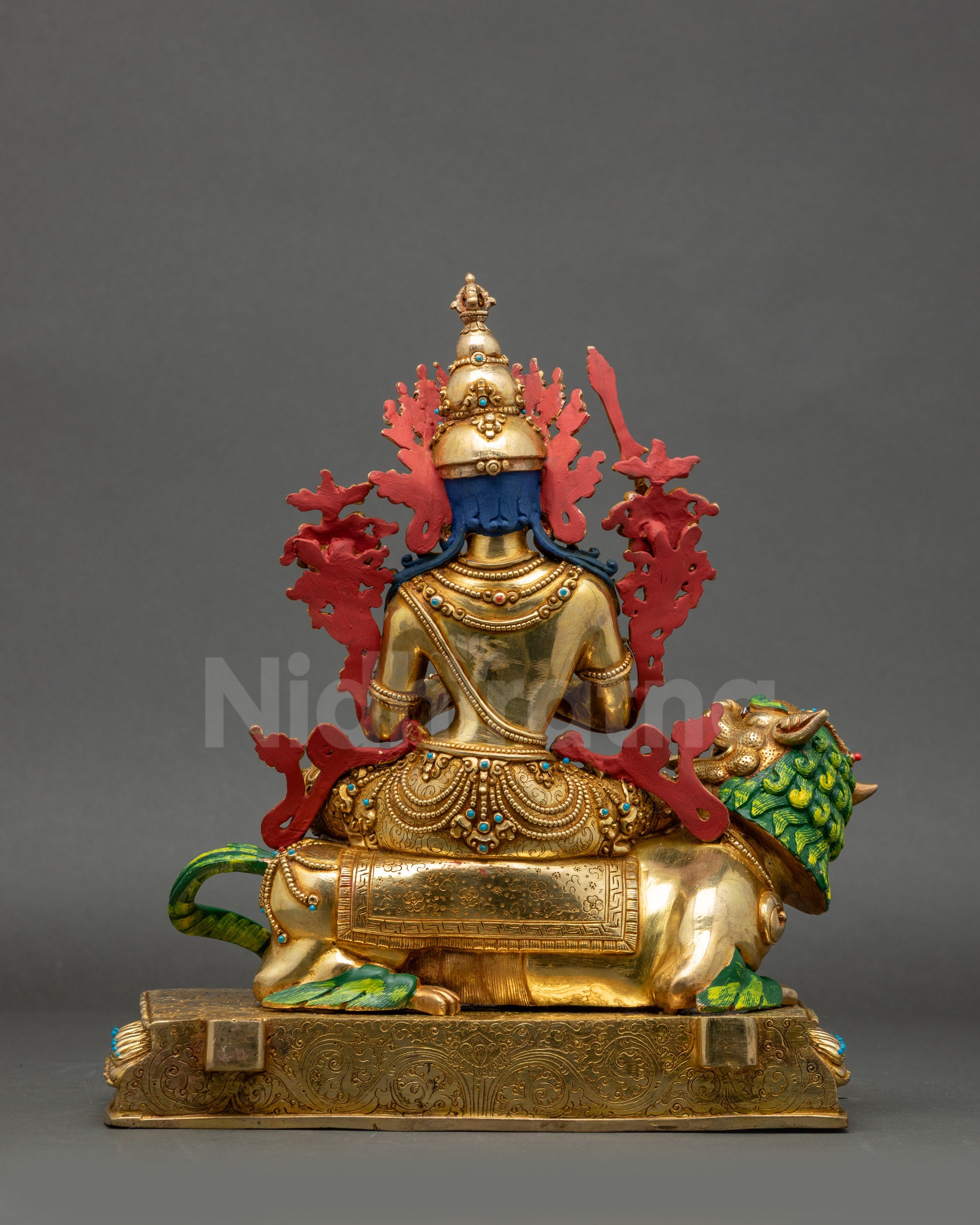 Vadisimha Manjushri Statue | Lion’s Roar Manjushri Buddhist Figurine