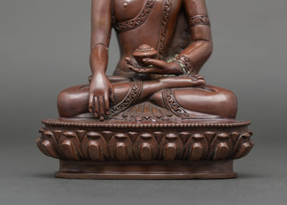 Oxidized Shakyamuni Buddha Statue for Meditation Practice