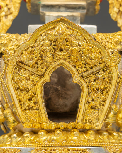 Traditional Tibetan Buddhist Stupa | Handmade Nepalese Shrine