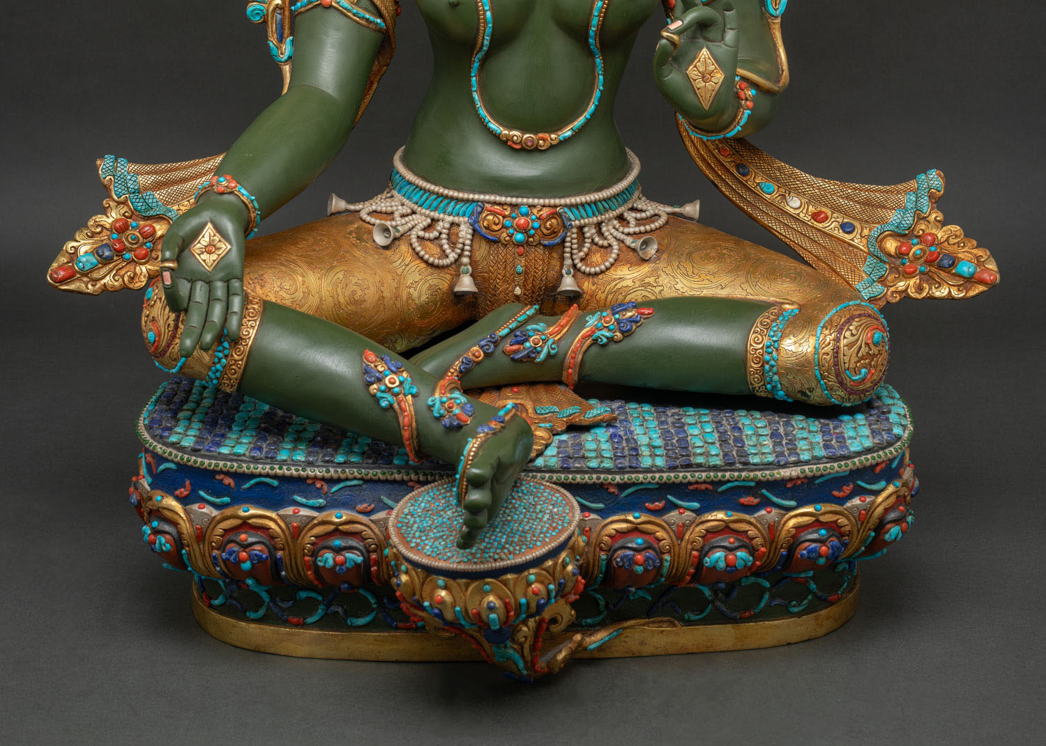 Large Green Jetsun Dolma Statue | Female Bodhisattva of Compassion