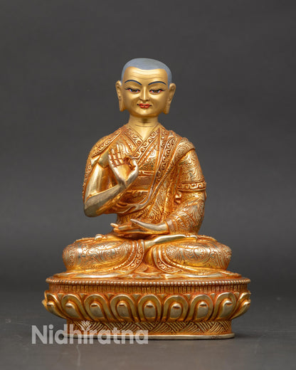 Lama Tsongkhapa Statue Set | Himalayan Sacred Artwork