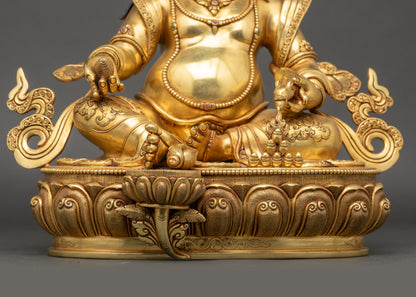 Decorative Dzambhala Statue | Traditional Lost-Wax Casted Idol
